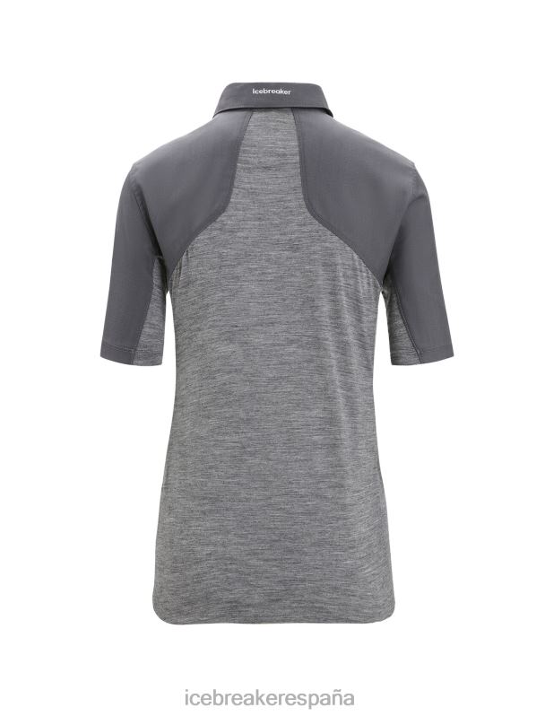 Icebreaker mujer top de manga corta de lana merino 0V2J0650 ropa brezo arenisca/monzón