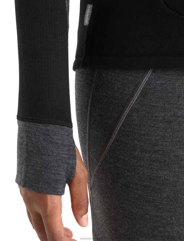 Icebreaker mujer chaleco aislante de merino Zoneknit 0V2J0684 ropa negro