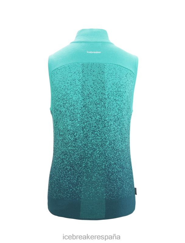 Icebreaker mujer chaleco aislante de merino Zoneknit en las profundidades 0V2J0682 ropa gloria fresca/verde