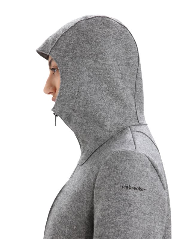 Icebreaker mujer chaqueta con capucha de lana merino 0V2J0815 ropa brezo de piedra arenisca