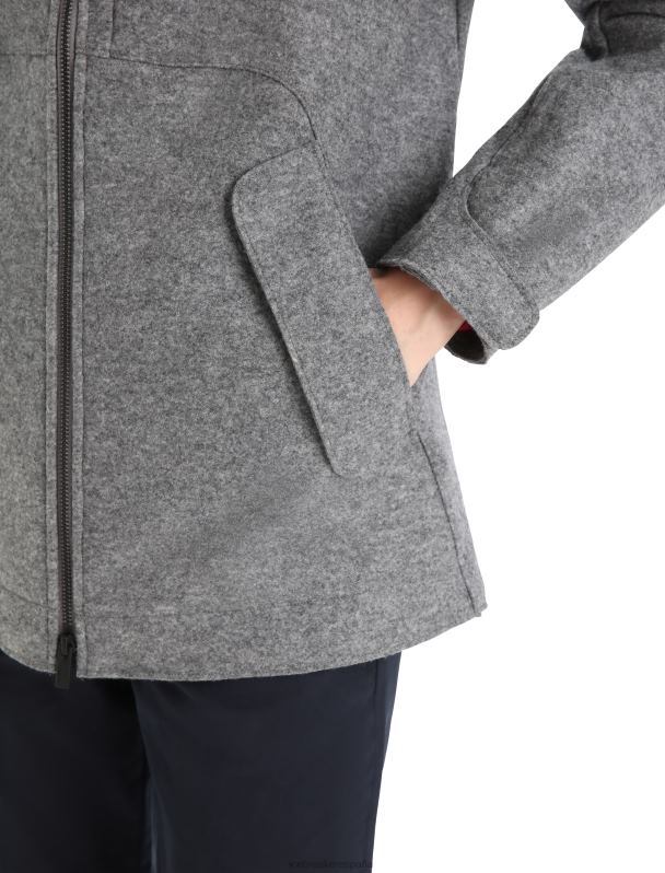 Icebreaker mujer chaqueta con capucha de lana merino 0V2J0815 ropa brezo de piedra arenisca