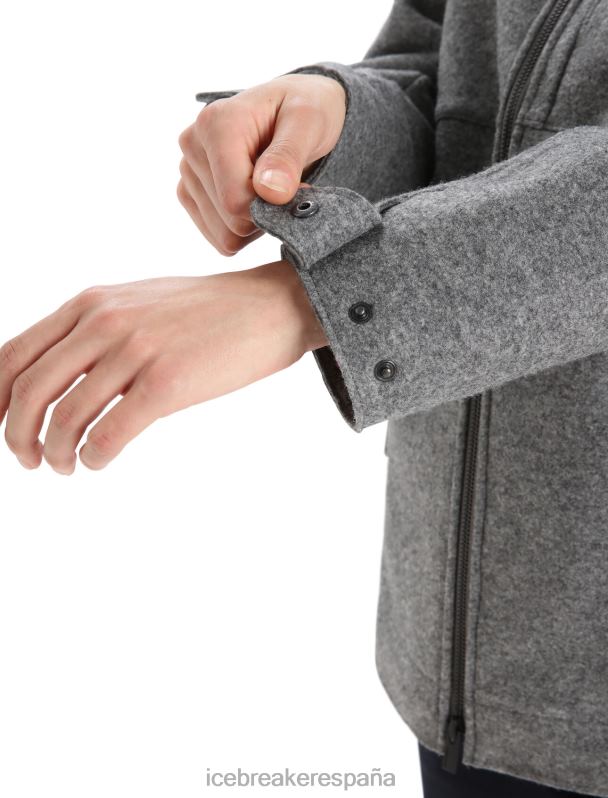 Icebreaker mujer chaqueta con capucha de lana merino 0V2J0815 ropa brezo de piedra arenisca