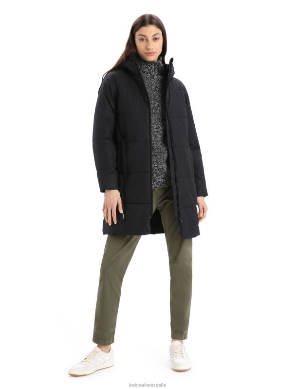 Icebreaker mujer chaqueta con capucha merinoloft collingwood ii 3q 0V2J0685 ropa negro