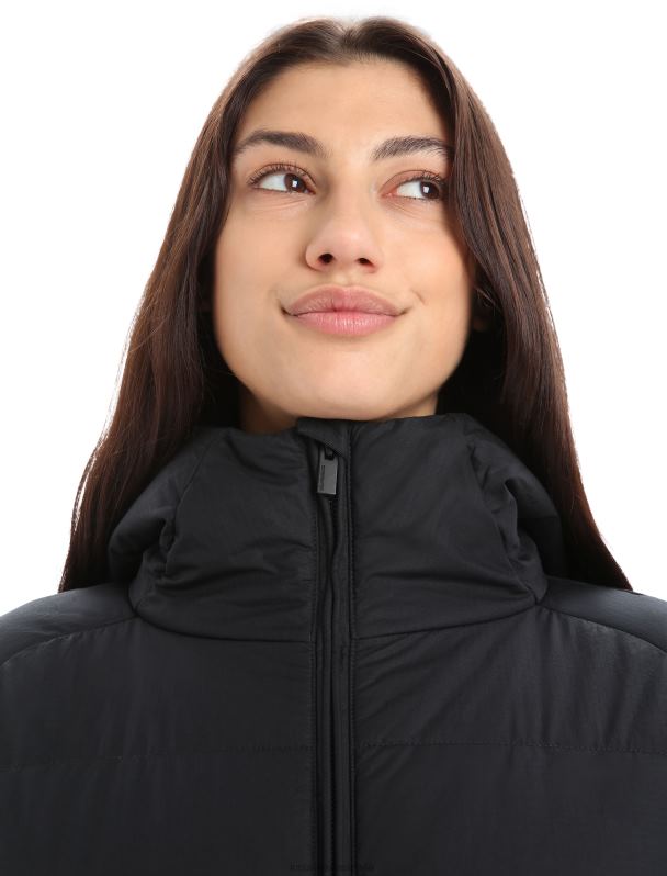 Icebreaker mujer chaqueta con capucha merinoloft collingwood ii 3q 0V2J0685 ropa negro