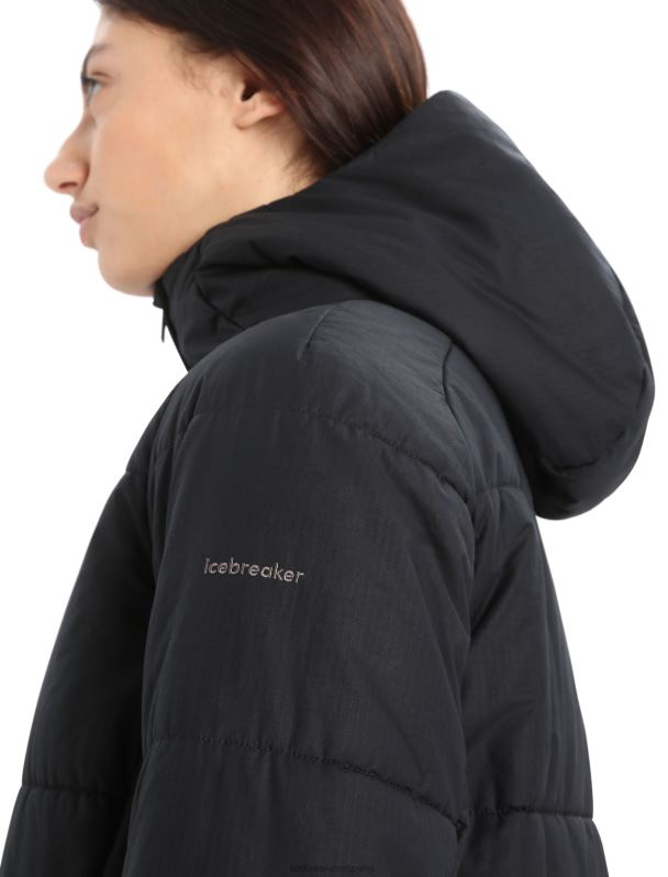 Icebreaker mujer chaqueta con capucha merinoloft collingwood ii 3q 0V2J0685 ropa negro