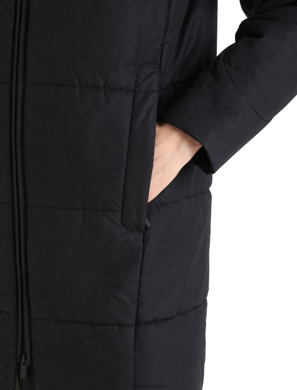 Icebreaker mujer chaqueta con capucha merinoloft collingwood ii 3q 0V2J0685 ropa negro