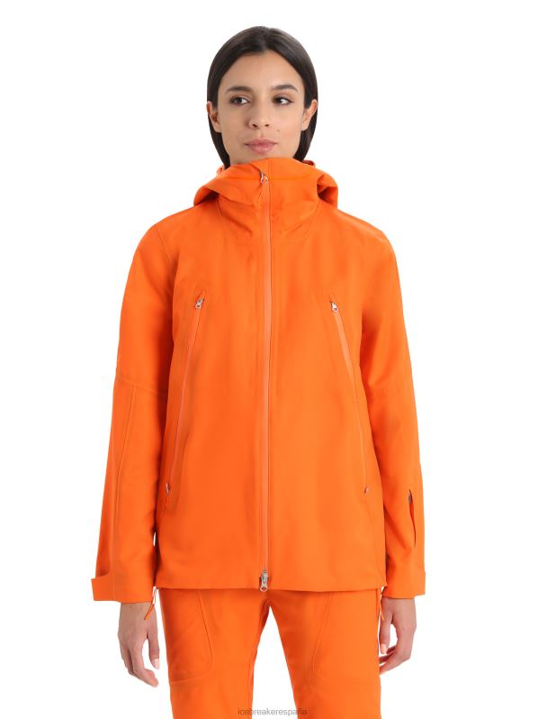 Icebreaker mujer chaqueta con capucha shell+ merino 0V2J0828 ropa destello
