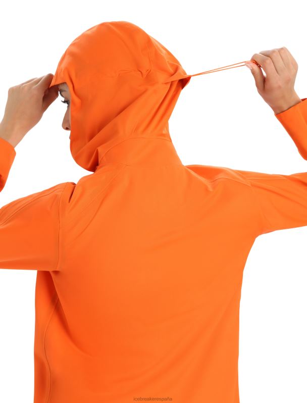 Icebreaker mujer chaqueta con capucha shell+ merino 0V2J0828 ropa destello