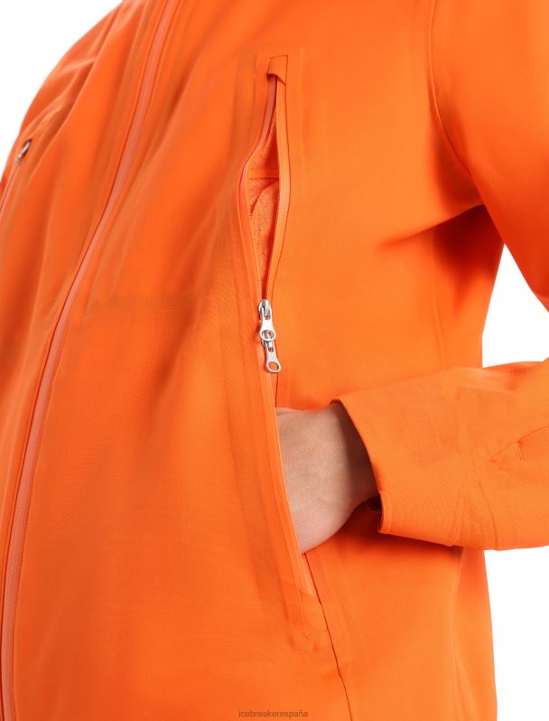 Icebreaker mujer chaqueta con capucha shell+ merino 0V2J0828 ropa destello