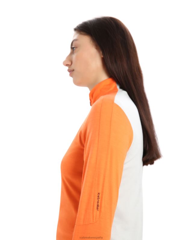 Icebreaker mujer chaqueta de punto merino de manga larga con cremallera 0V2J0851 ropa destello/éter
