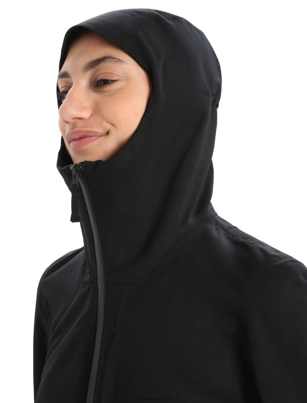 Icebreaker mujer parka 4 en 1 city label shell+ merino 0V2J0686 ropa negro