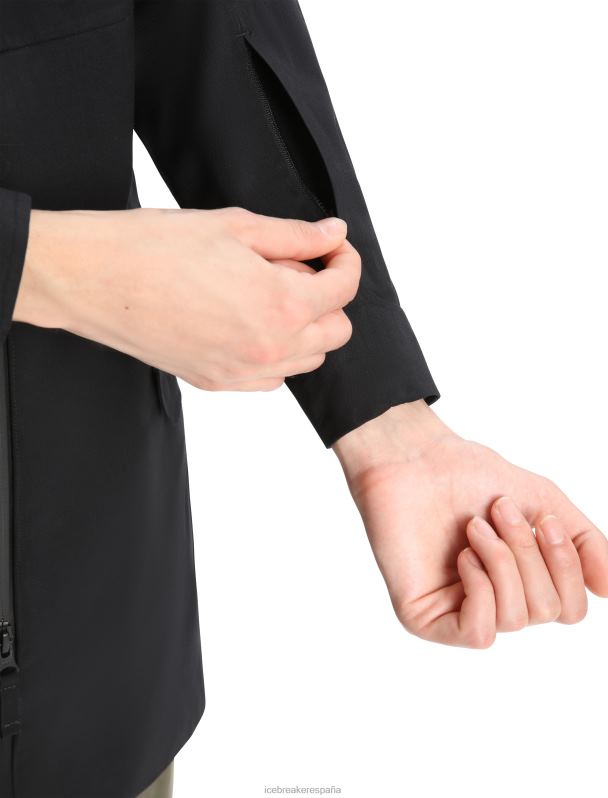 Icebreaker mujer parka 4 en 1 city label shell+ merino 0V2J0686 ropa negro