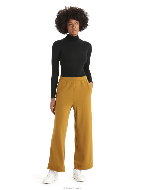 Icebreaker mujer body de manga larga con cuello alto de merino queens 0V2J0543 ropa negro