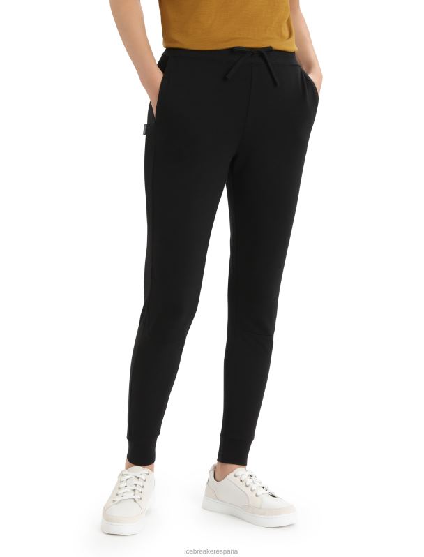 Icebreaker mujer joggers de merino de punto zonal 0V2J0750 ropa negro