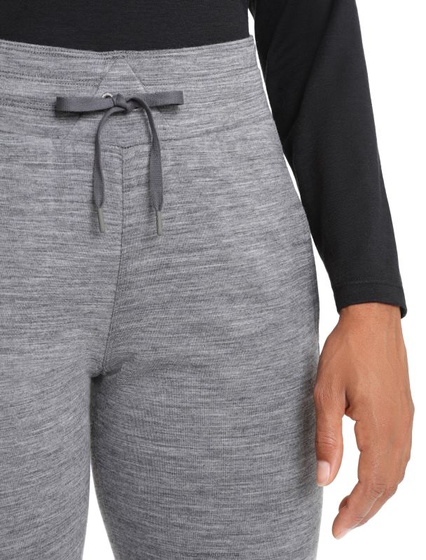 Icebreaker mujer pantalones de merino aplastados 0V2J0730 ropa brezo de piedra arenisca