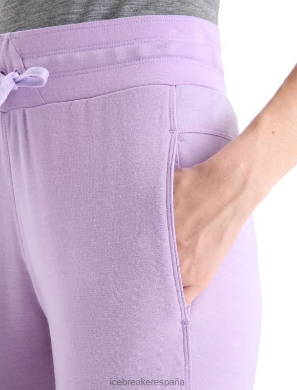 Icebreaker mujer pantalones de merino aplastados 0V2J0732 ropa mirada morada