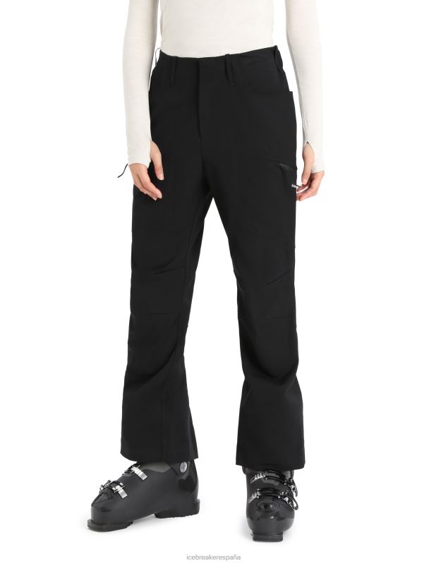 Icebreaker mujer pantalones shell+ merino 0V2J0833 ropa negro