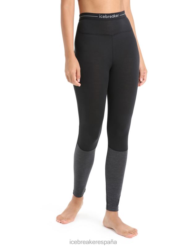 Icebreaker mujer Leggings térmicos de merino 125 Zoneknit 0V2J0592 ropa negro/jaspero azabache
