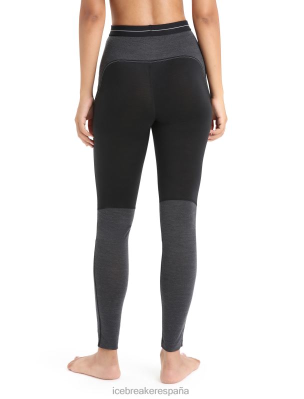Icebreaker mujer Leggings térmicos de merino 125 Zoneknit 0V2J0592 ropa negro/jaspero azabache