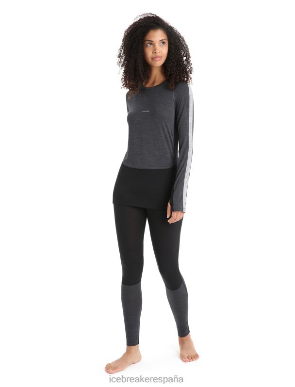 Icebreaker mujer Leggings térmicos de merino 125 Zoneknit 0V2J0592 ropa negro/jaspero azabache