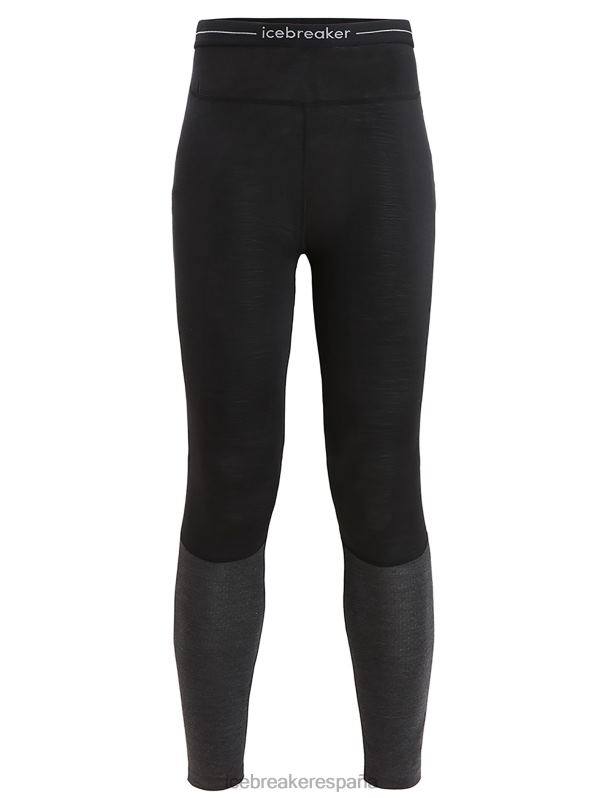 Icebreaker mujer Leggings térmicos de merino 125 Zoneknit 0V2J0592 ropa negro/jaspero azabache