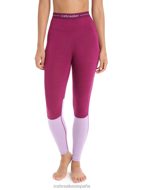 Icebreaker mujer Leggings térmicos de merino 125 Zoneknit 0V2J0593 ropa ir baya/mirada morada