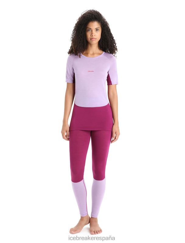 Icebreaker mujer Leggings térmicos de merino 125 Zoneknit 0V2J0593 ropa ir baya/mirada morada