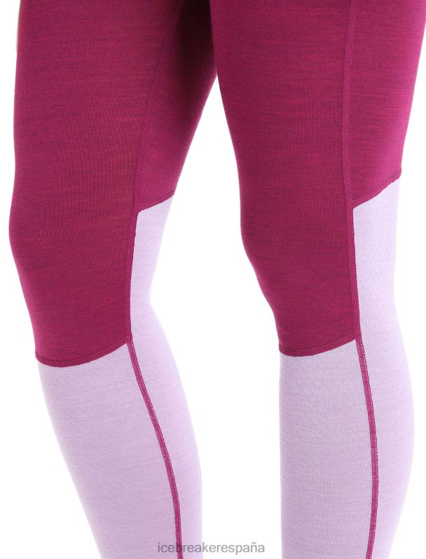 Icebreaker mujer Leggings térmicos de merino 125 Zoneknit 0V2J0593 ropa ir baya/mirada morada