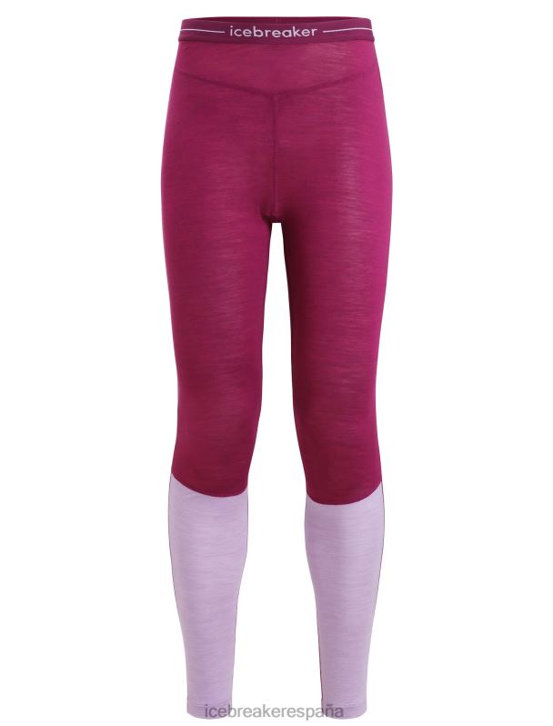 Icebreaker mujer Leggings térmicos de merino 125 Zoneknit 0V2J0593 ropa ir baya/mirada morada