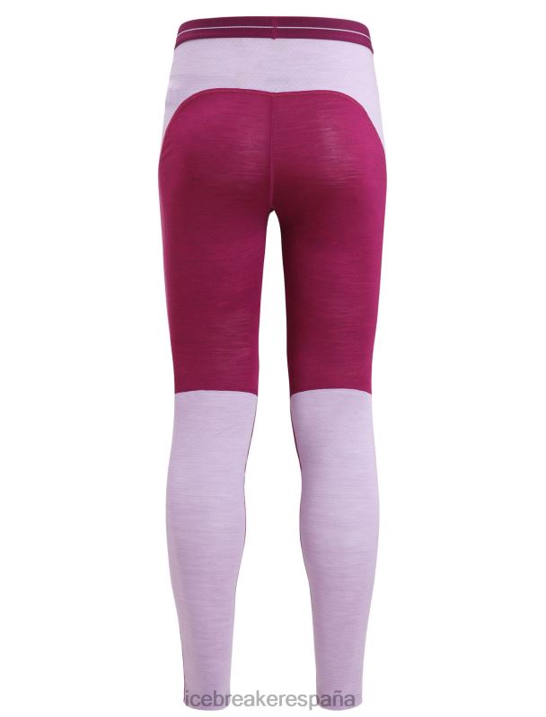 Icebreaker mujer Leggings térmicos de merino 125 Zoneknit 0V2J0593 ropa ir baya/mirada morada