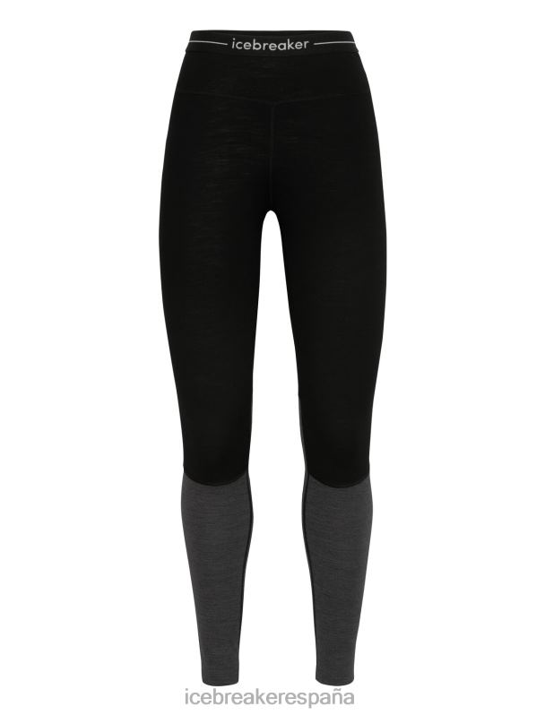 Icebreaker mujer Leggings térmicos de merino de punto 200 zonas 0V2J0582 ropa negro/jaspero azabache