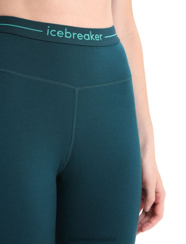 Icebreaker mujer Leggings térmicos de merino de punto 200 zonas 0V2J0583 ropa gloria verde/fresco