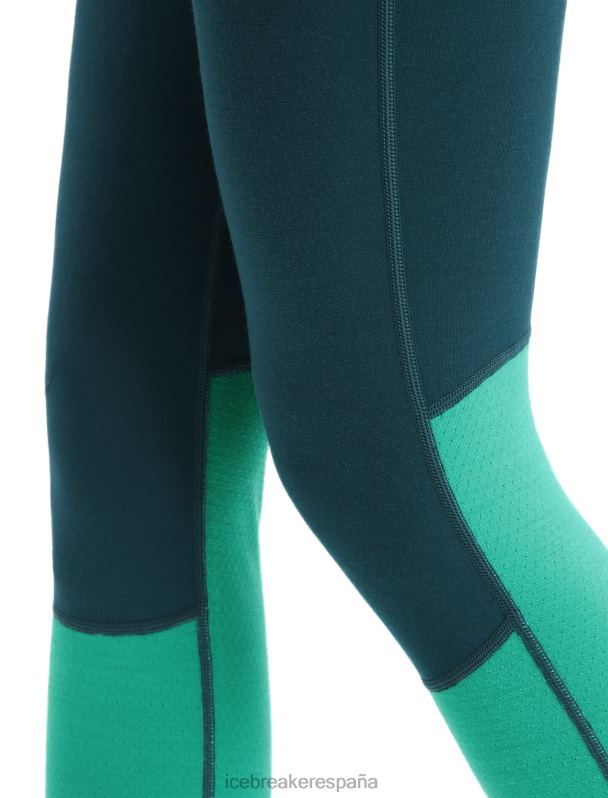 Icebreaker mujer Leggings térmicos de merino de punto 200 zonas 0V2J0583 ropa gloria verde/fresco