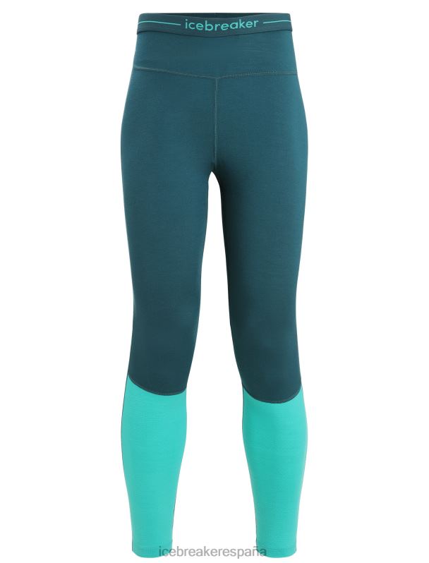 Icebreaker mujer Leggings térmicos de merino de punto 200 zonas 0V2J0583 ropa gloria verde/fresco