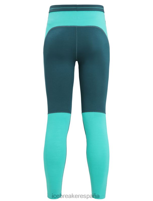 Icebreaker mujer Leggings térmicos de merino de punto 200 zonas 0V2J0583 ropa gloria verde/fresco
