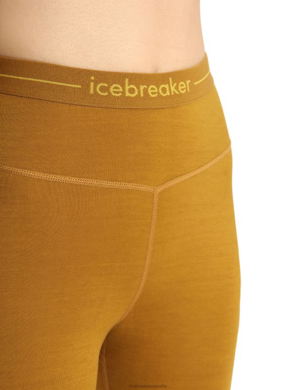 Icebreaker mujer Leggings térmicos de merino de punto 200 zonas 0V2J0883 ropa clavo/oro silencioso