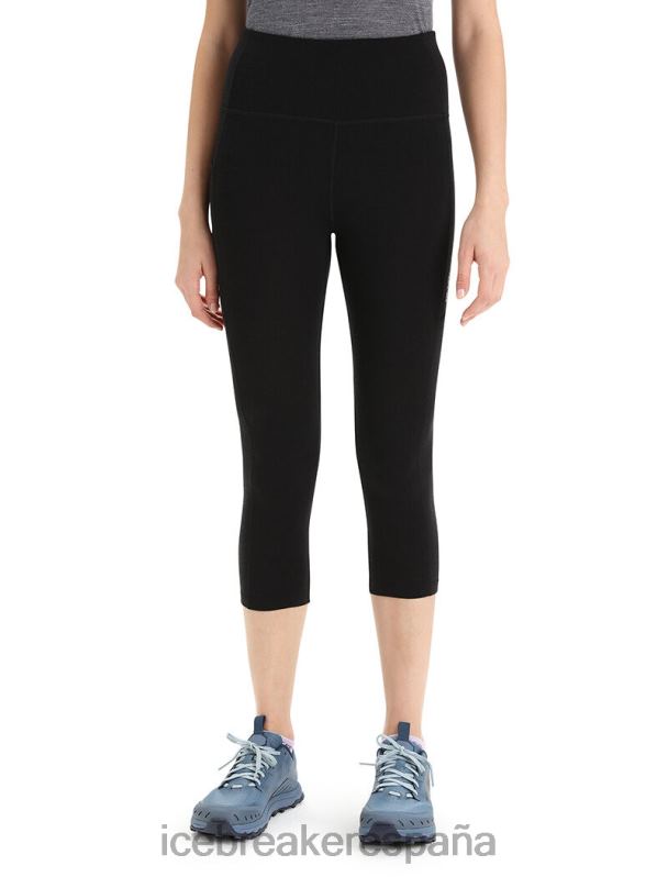 Icebreaker mujer Medias 3/4 de tiro alto Merino Fastray 0V2J0737 ropa negro