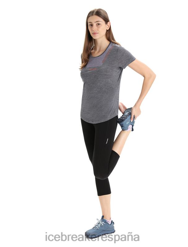 Icebreaker mujer Medias 3/4 de tiro alto Merino Fastray 0V2J0737 ropa negro