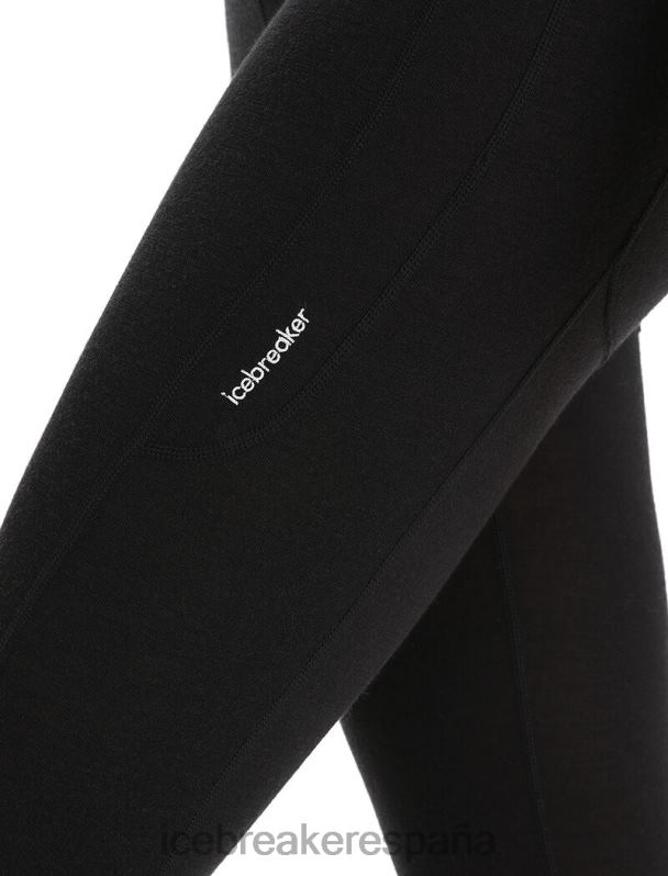 Icebreaker mujer Medias 3/4 de tiro alto Merino Fastray 0V2J0737 ropa negro