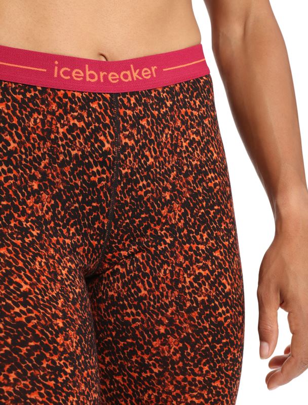 Icebreaker mujer calzas termicas merino 200 oasis liquen 0V2J0865 ropa Cerezo negro