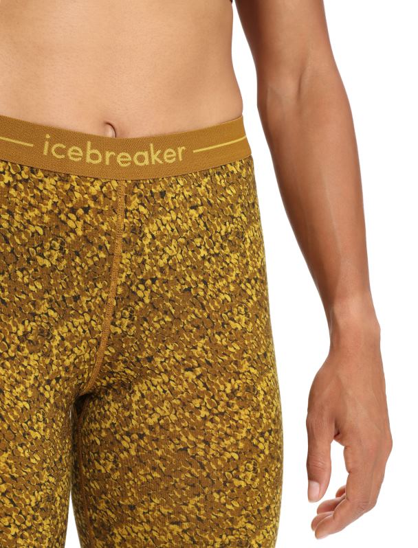 Icebreaker mujer calzas termicas merino 200 oasis liquen 0V2J0866 ropa oro silencioso/clavo