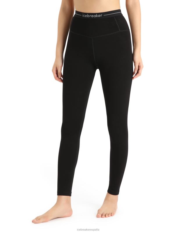 Icebreaker mujer leggings térmicos de talle alto merino 260 tech 0V2J0577 ropa negro
