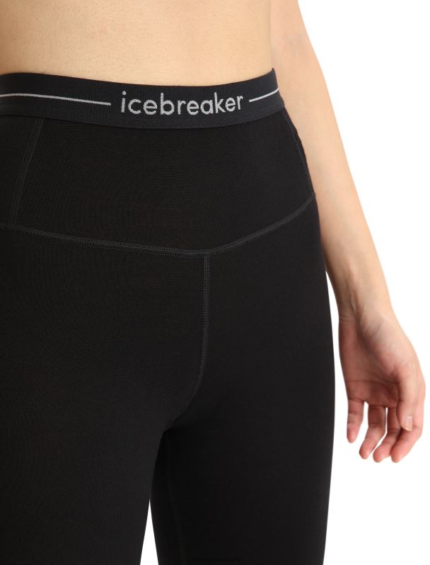 Icebreaker mujer leggings térmicos de talle alto merino 260 tech 0V2J0577 ropa negro
