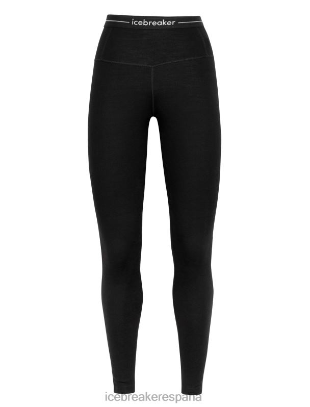 Icebreaker mujer leggings térmicos de talle alto merino 260 tech 0V2J0577 ropa negro