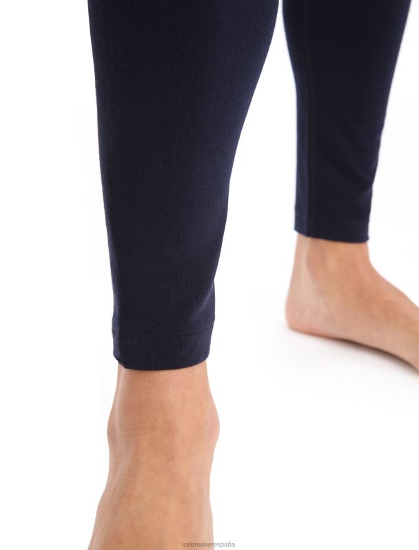 Icebreaker mujer leggings térmicos de talle alto merino 260 tech 0V2J0578 ropa azul marino de medianoche