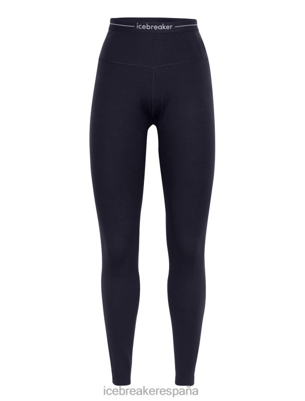 Icebreaker mujer leggings térmicos de talle alto merino 260 tech 0V2J0578 ropa azul marino de medianoche