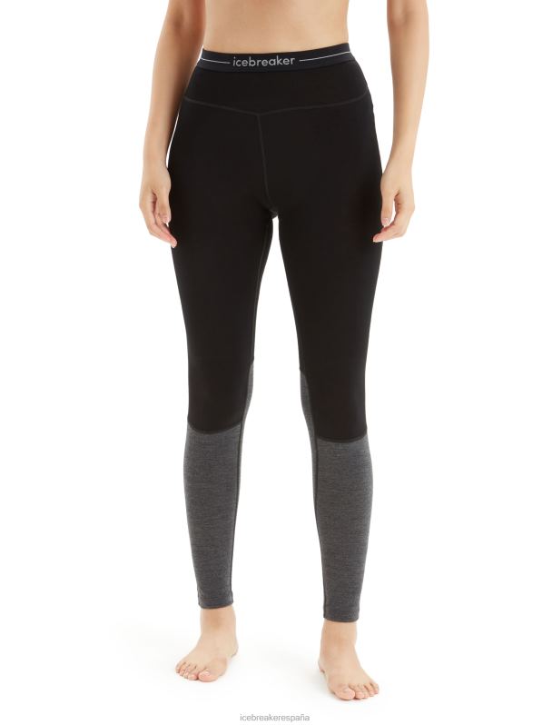 Icebreaker mujer leggins de punto merino 260 0V2J0598 ropa negro/jaspero azabache