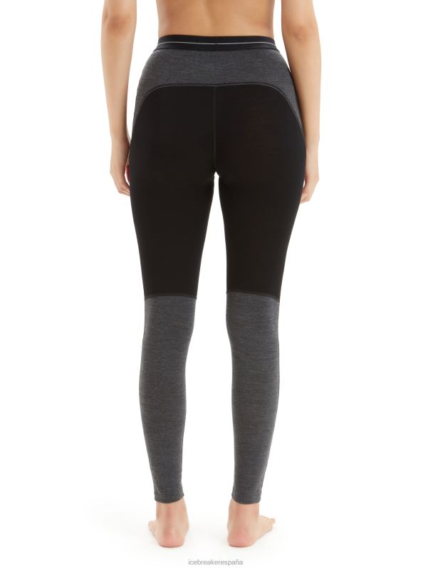 Icebreaker mujer leggins de punto merino 260 0V2J0598 ropa negro/jaspero azabache