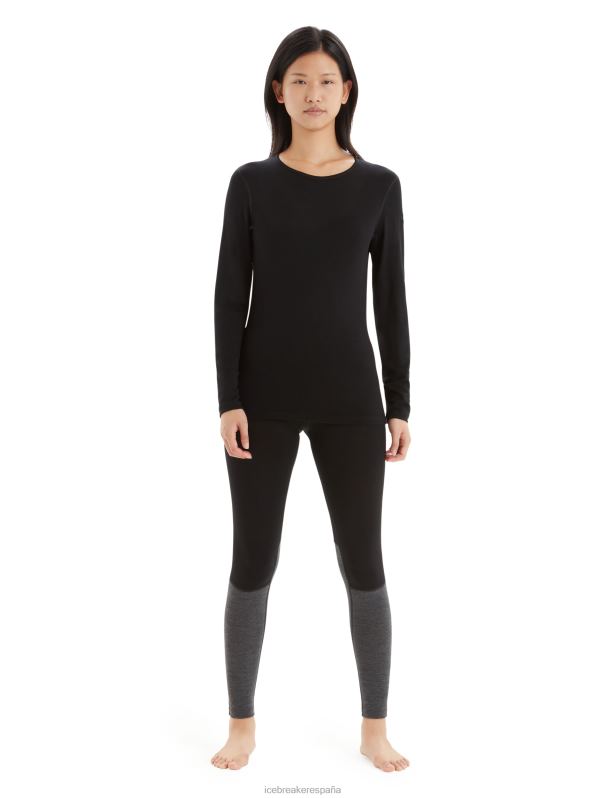 Icebreaker mujer leggins de punto merino 260 0V2J0598 ropa negro/jaspero azabache
