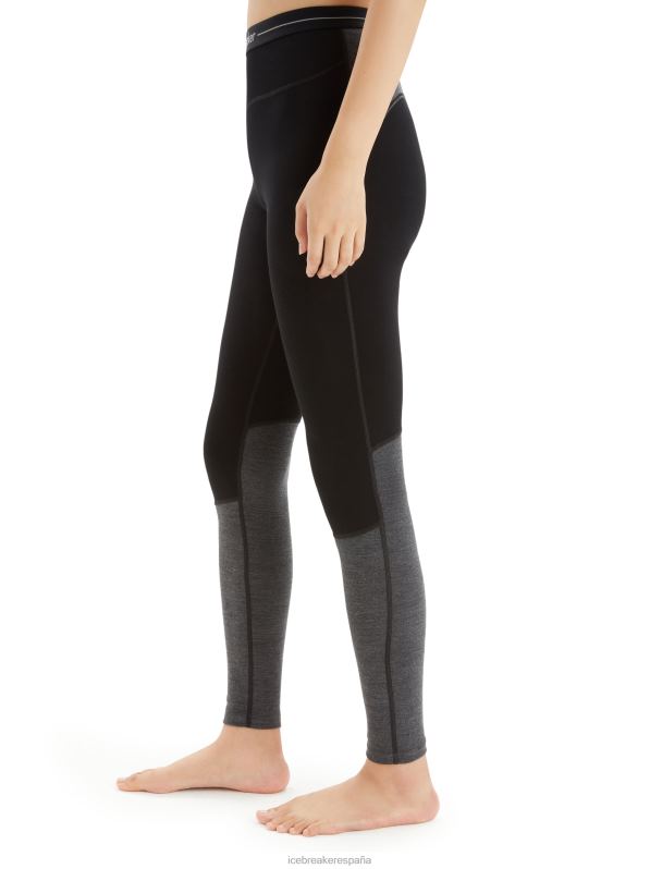 Icebreaker mujer leggins de punto merino 260 0V2J0598 ropa negro/jaspero azabache